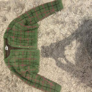 Princess polly cropped button up sweater